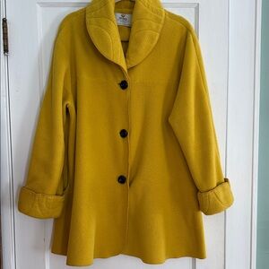 Janska Women's Mustard Yellow Swing Coat